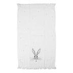 Serviette invitée 40x66 cm lapin en coton blanc Clayre & Eef.