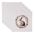 Serviettes Coton Lot de 6 40x40 cm Coton Beige Clayre & Eef.