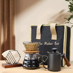 Set Café Camping Portable Extérieur – Cafetière Manuelle Métal Pique-Nique 5 Pièces Dropshipman