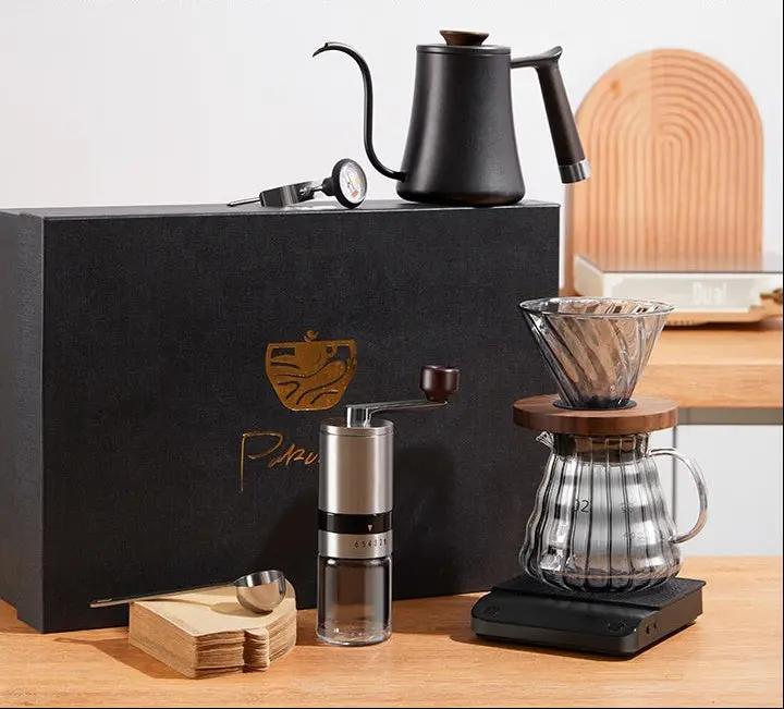 Set Café Pour-Over Coffret Cadeau – Cafetière Américaine Balance Combinaison Dropshipman