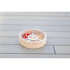 Set apéritif 3 compartiments en rotin 28x28x8cm AULICA