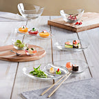 Set apéritif de 3 coupelles sur plateau transparent 41cm AULICA