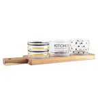 Set apéritif de 3 verres avec plateau en bois 29.5x8x6.1cm AULICA