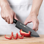 Set couteaux cuisine antirouille – Lames noires acier inoxydable moderne 4 pièces Dropshipman