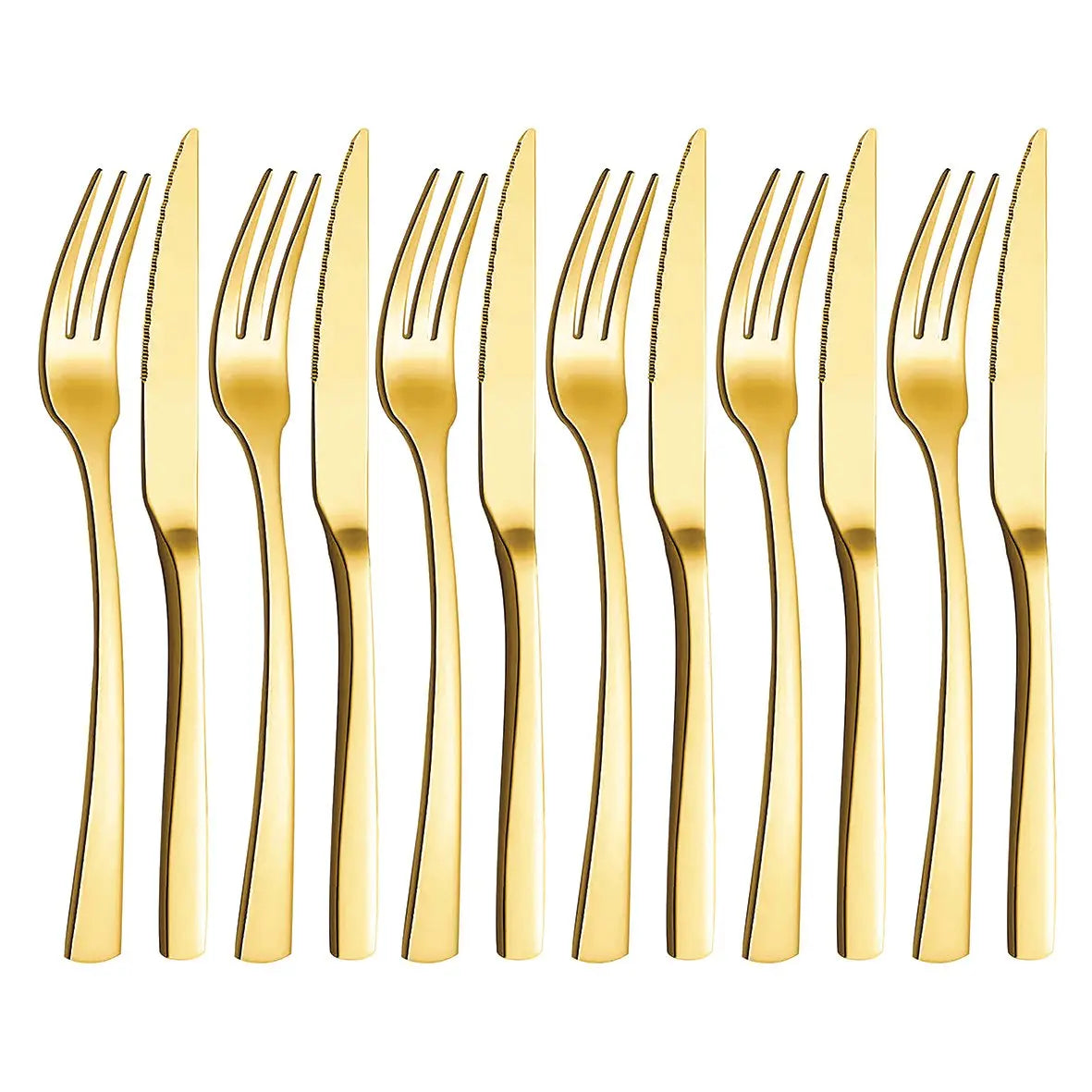 Set de 12 couverts dorés AULICA