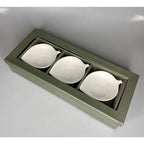 Set de 3 coupelles apéritif avec plateau décor feuille AULICA