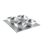 Set de 4 coupelles sur plateau en aluminium AULICA