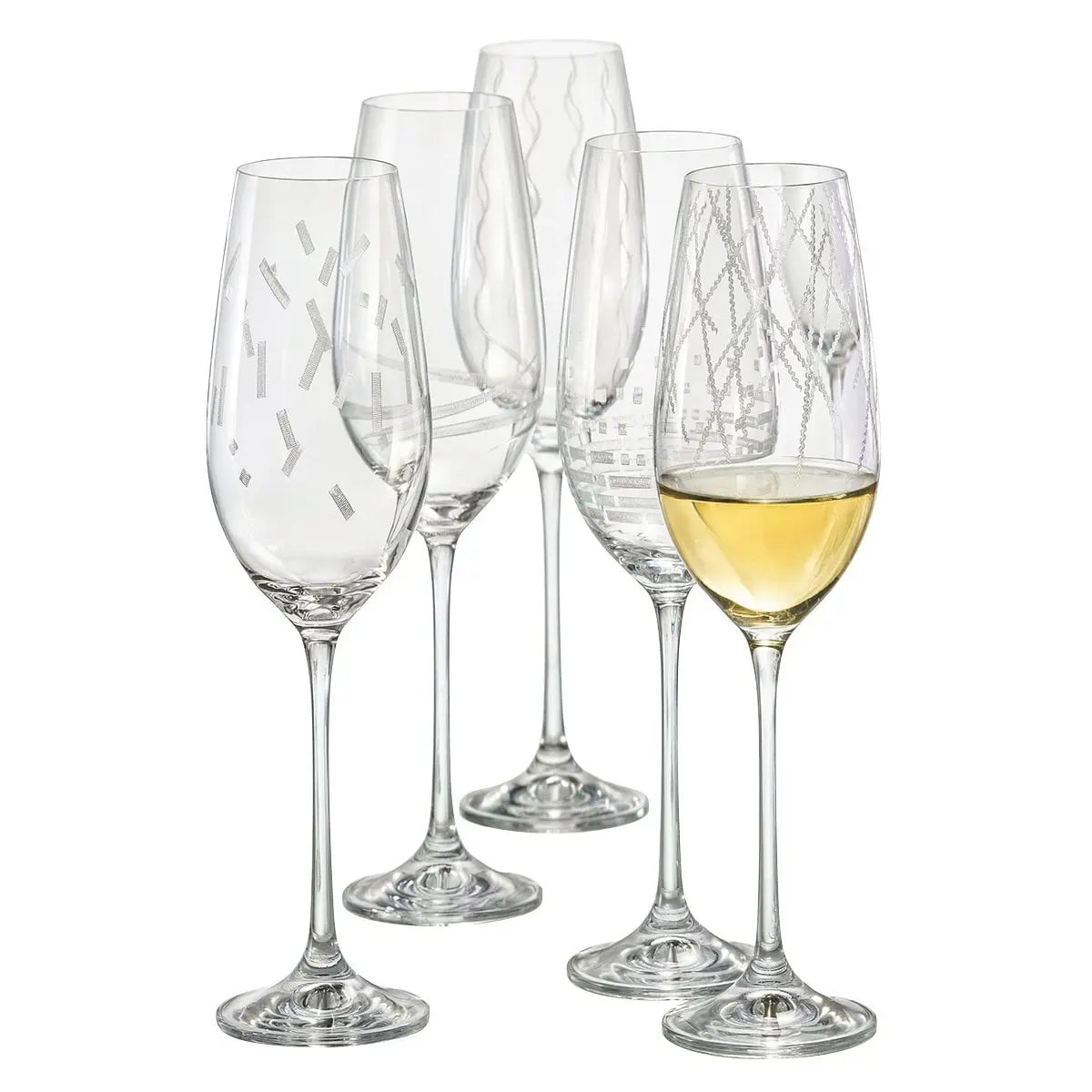 Set de 6 flutes à champagne tempo AULICA
