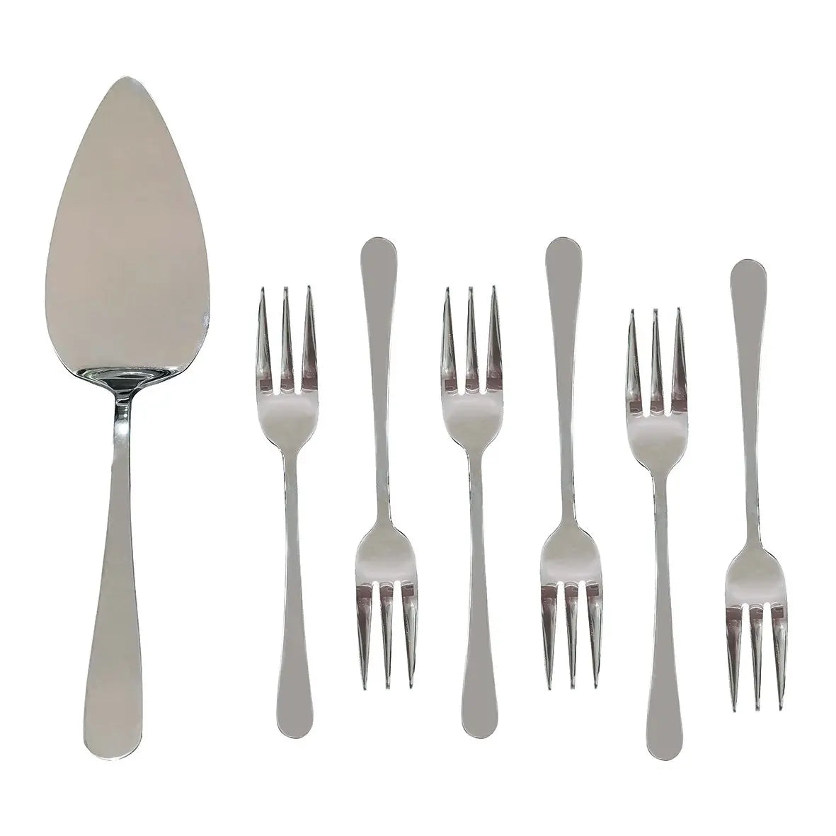 Set de 7 pièces à pâtisserie argentées AULICA