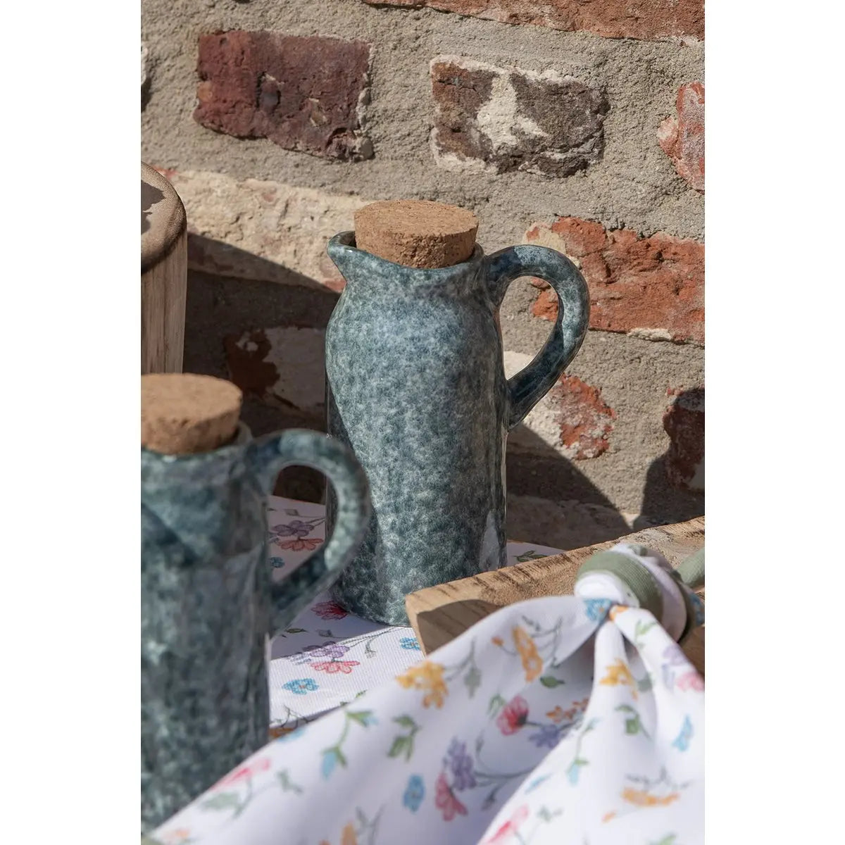 Set huile et vinaigre lot de 2 Vert 8x6x14 cm Clayre & Eef.
