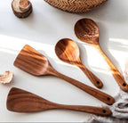 Set spatules cuisine teck – Kit ustensiles artisanal Dropshipman