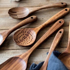 Set spatules cuisine teck – Kit ustensiles artisanal Dropshipman