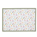 Sets de table Lot de 6 48x33 cm Fleurs en coton blanc vert Clayre & Eef.