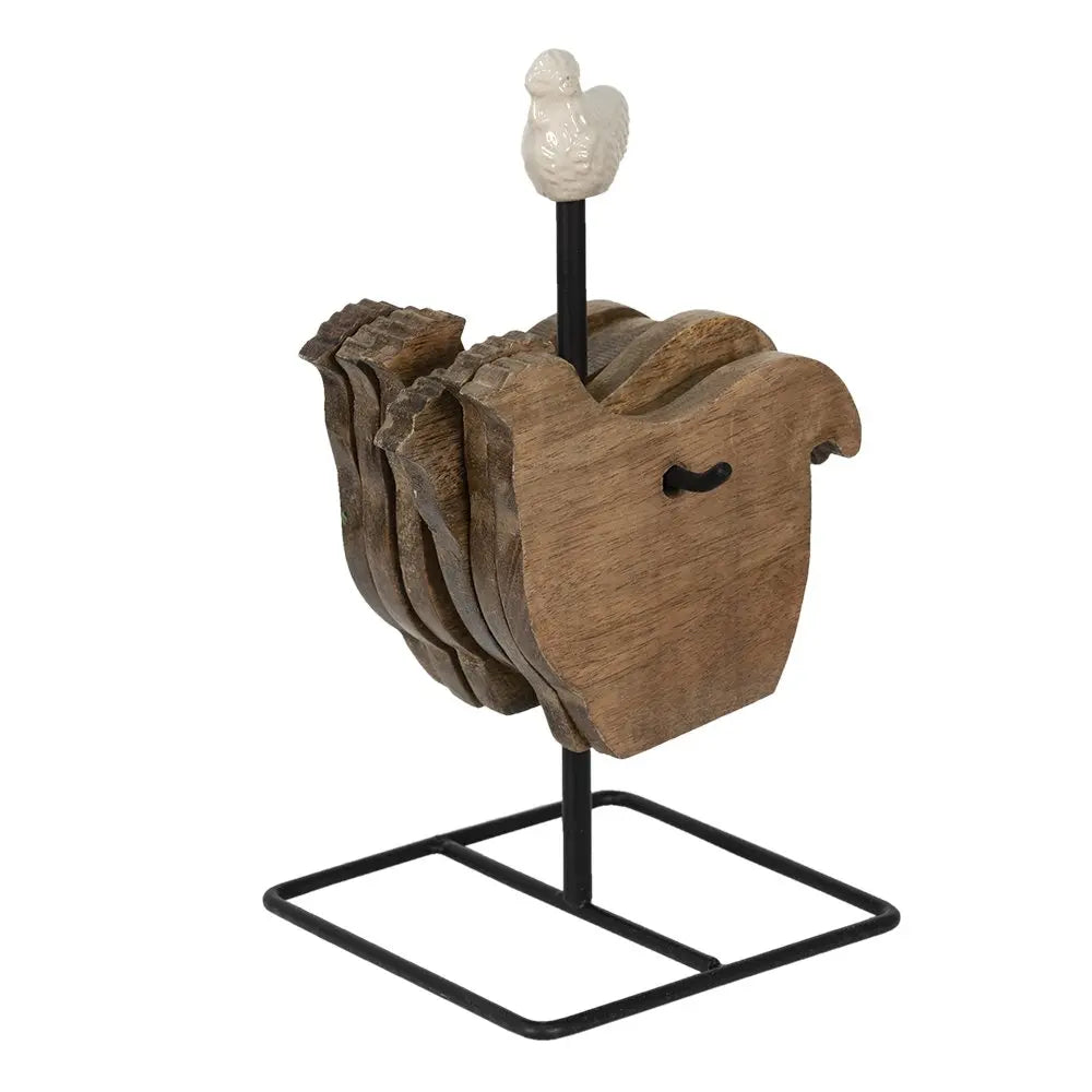 Sous-verres avec support 11x11x22 cm Clayre & Eef.