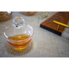Sucrier en verre diamant 8x8x8.5cm AULICA
