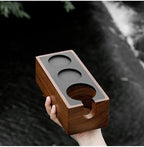 Support Tamper Café Noyer Premium – Station Barista Multifonction 51-58mm Dropshipman