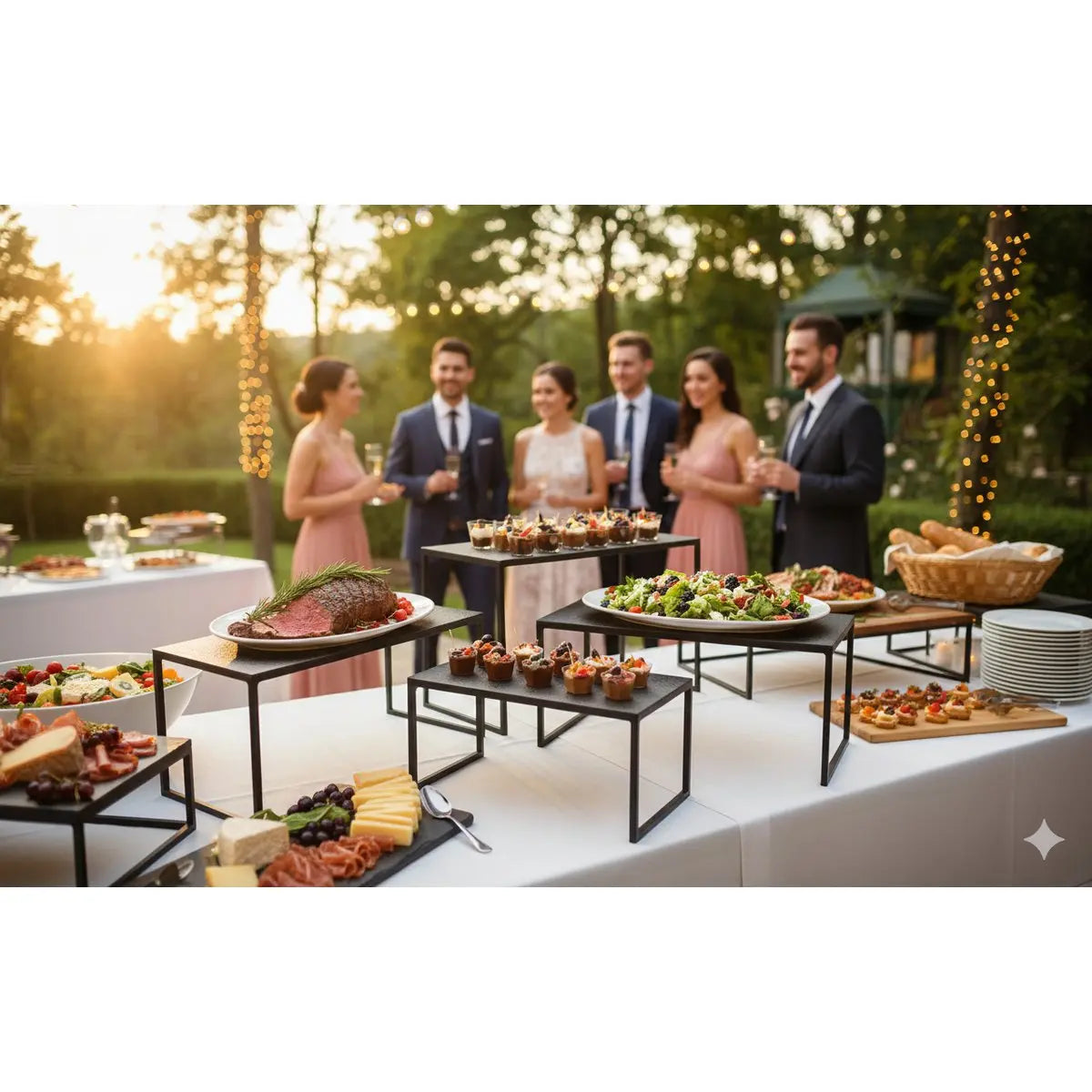 Support buffet rectangulaire set 3 AULICA
