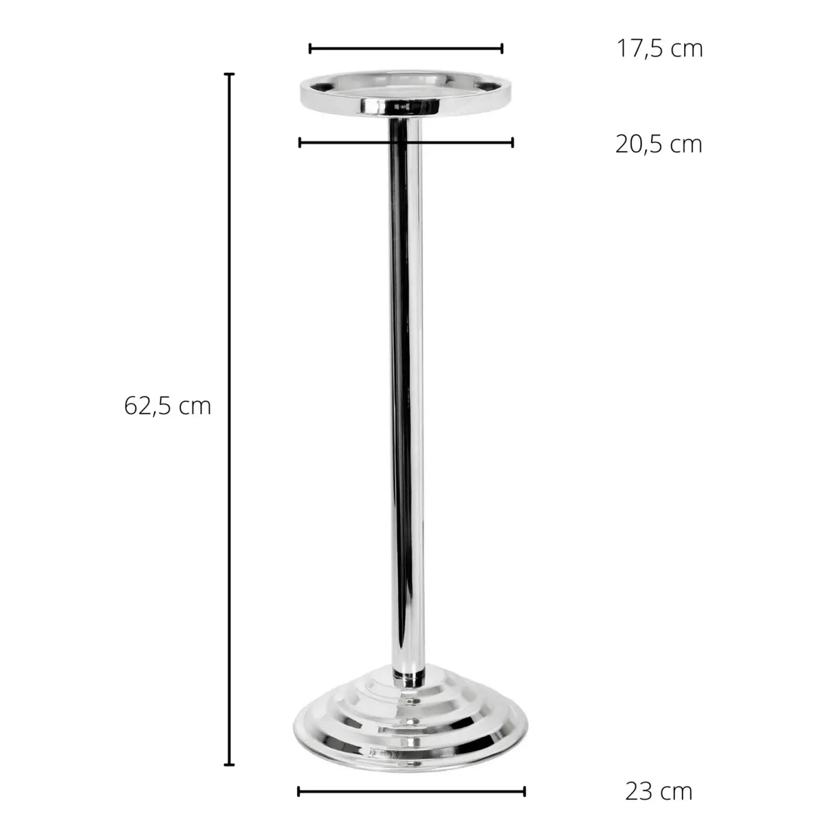 Support pour glacière à champagne EDZARD, support Olbia pour glacière, acier inoxydable brillant, hauteur 62 EDZARD-SHOP.com