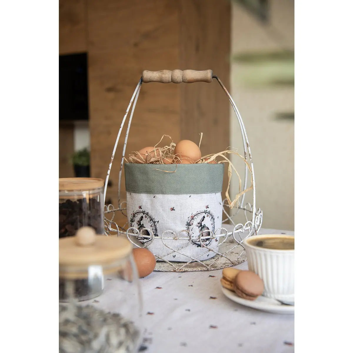 Tablier de cuisine 70x85 cm Beige Coton Clayre & Eef.