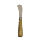 Tartineur beige avec manche en osier AULICA