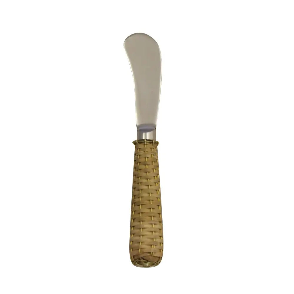 Tartineur beige avec manche en osier AULICA