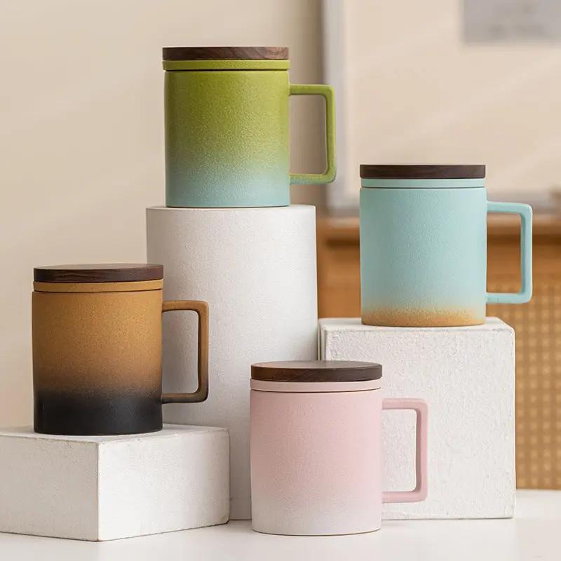 Tasse Eau Filtrée Couverte Céramique – Gobelet Filtrant Office Dropshipman