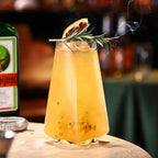 Tasse Eau Fruits Thé Soda Bulles – Gobelet Verre Nordique Hexagonal Carré Dropshipman