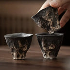 Tasse Thé Grès Artisanale – Motifs Organiques Écorce Naturelle Zen Dropshipman