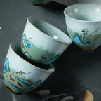 Tasse Thé Japonaise Élégante Céramique Pierre Antique Glaçure Céladon Fu Rushan – Style Chinois 170g Dropshipman