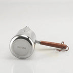 Tasse à café Garland en acier inoxydable avec poignée en bois - Pichet à latte couleur unie 350-1000 ml Dropshipman