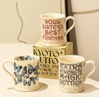 Tasse céramique couple vintage petit-déjeuner café – Mug artisanal romantique Dropshipman