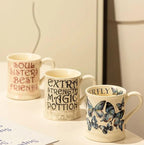 Tasse céramique couple vintage petit-déjeuner café – Mug artisanal romantique Dropshipman