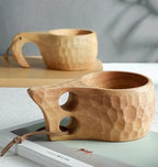 Tasse en bois pour petit-déjeuner, grande capacité, pour le lait et le café-Gobelet en chêne à grain unique, 185 ml Dropshipman