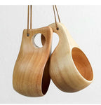 Tasse en bois pour petit-déjeuner, grande capacité, pour le lait et le café-Gobelet en chêne à grain unique, 185 ml Dropshipman