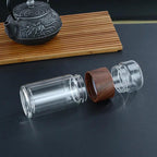 Tasse en verre double paroi séparation thé eau – Verre borosilicate résistant température bureau 300ml Dropshipman