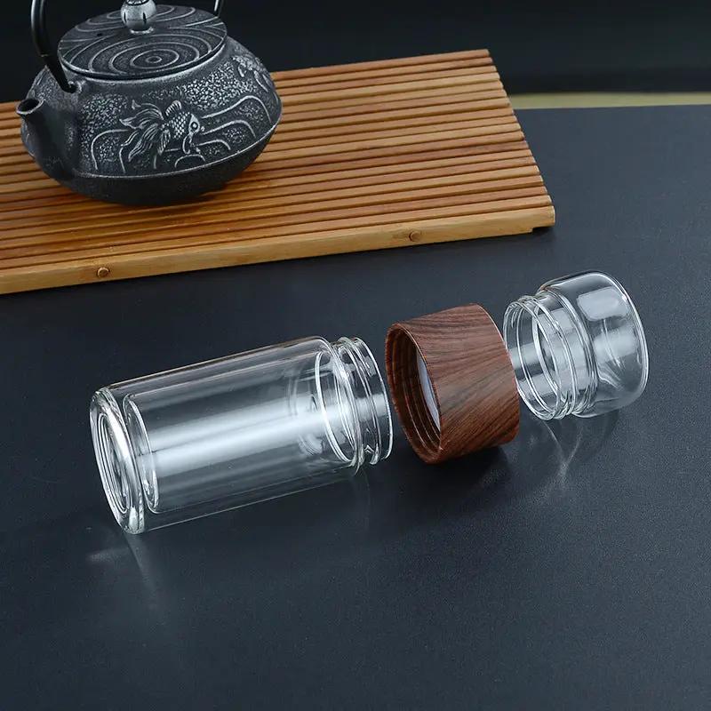 Tasse en verre double paroi séparation thé eau – Verre borosilicate résistant température bureau 300ml Dropshipman