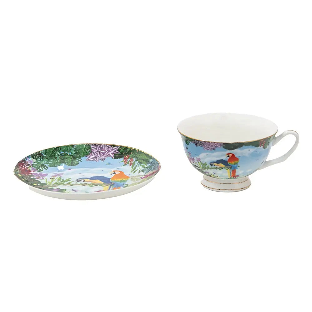 Tasse et soucoupe 12x10x6 cm / Ø 15x2 cm / 200 ml Clayre & Eef.