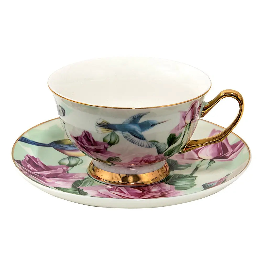 Tasse et soucoupe 12x10x6 cm / Ø 15x2 cm / 200 ml Clayre & Eef.