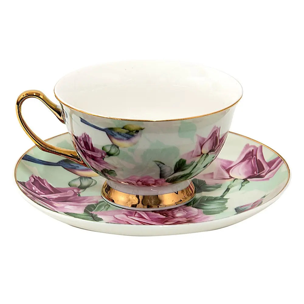Tasse et soucoupe 12x10x6 cm / Ø 15x2 cm / 200 ml Clayre & Eef.