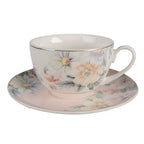 Tasse et soucoupe 12x9x6 cm / Ø 15x2 cm / 250 ml Clayre & Eef.