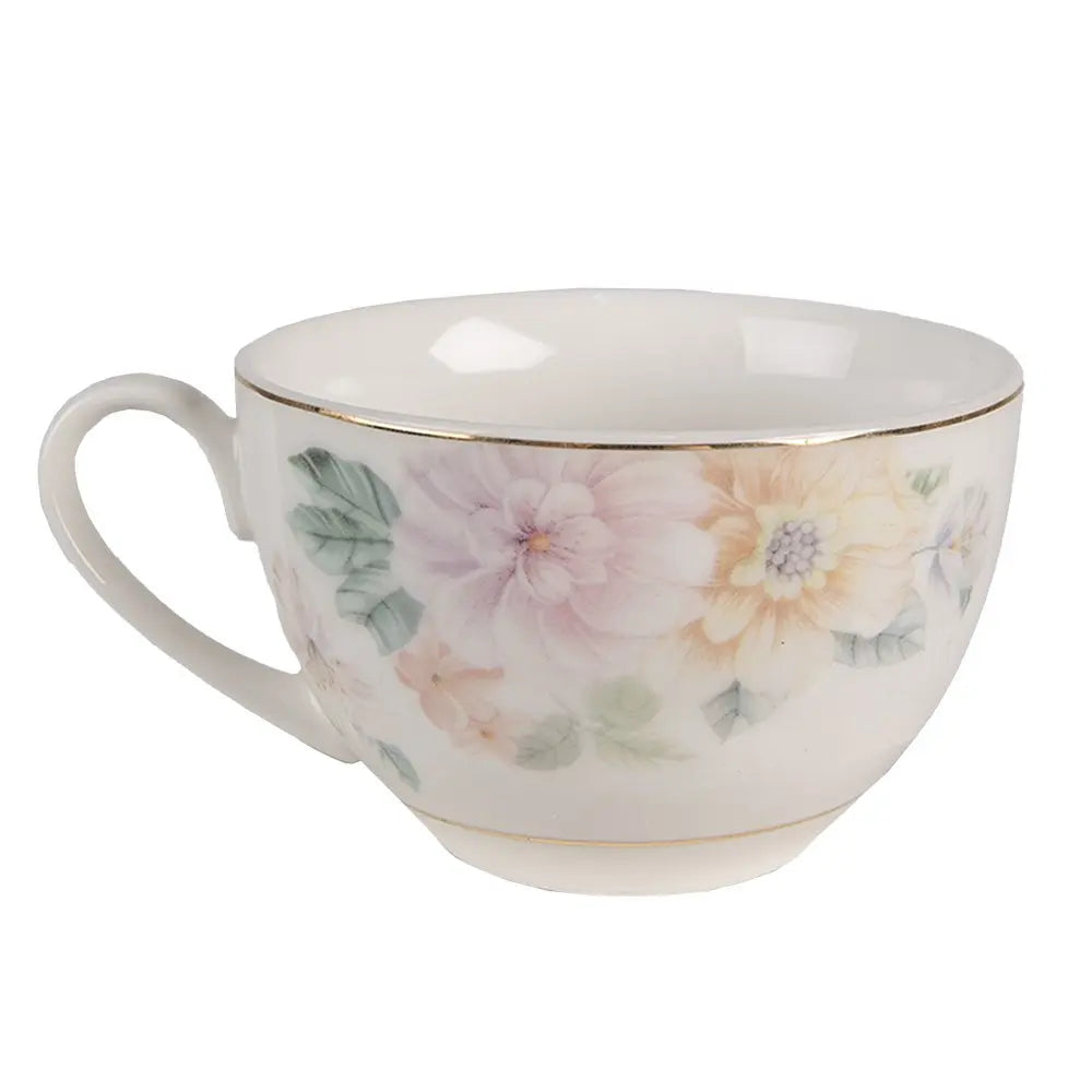 Tasse et soucoupe 12x9x6 cm / Ø 15x2 cm / 250 ml Clayre & Eef.