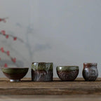 Tasse thé poterie créative fait main – Gobelet échelle artisanal céramique rustique Dropshipman