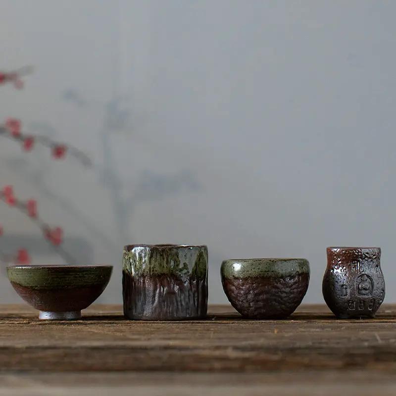 Tasse thé poterie créative fait main – Gobelet échelle artisanal céramique rustique Dropshipman