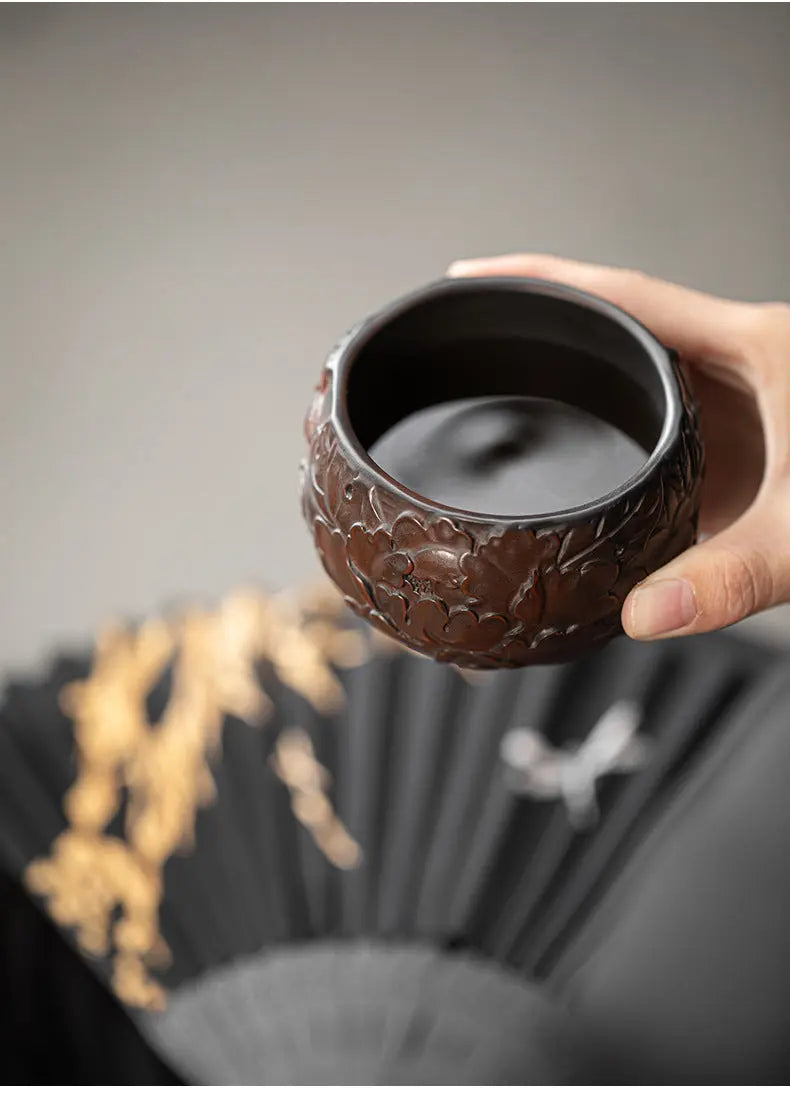 Tasse thé traditionnelle chinoise poterie violette Qingxi Kung Fu fait main – Tasse céramique style chinois art du thé Dropshipman