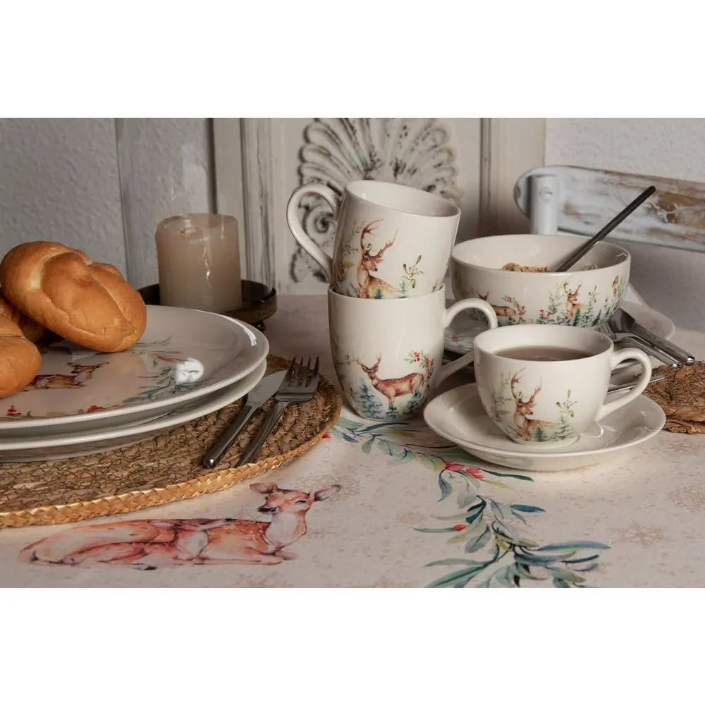 Tasse un schotel 11x9x7 cm / Ø 15x2 cm / 200 ml Clayre & Eef.