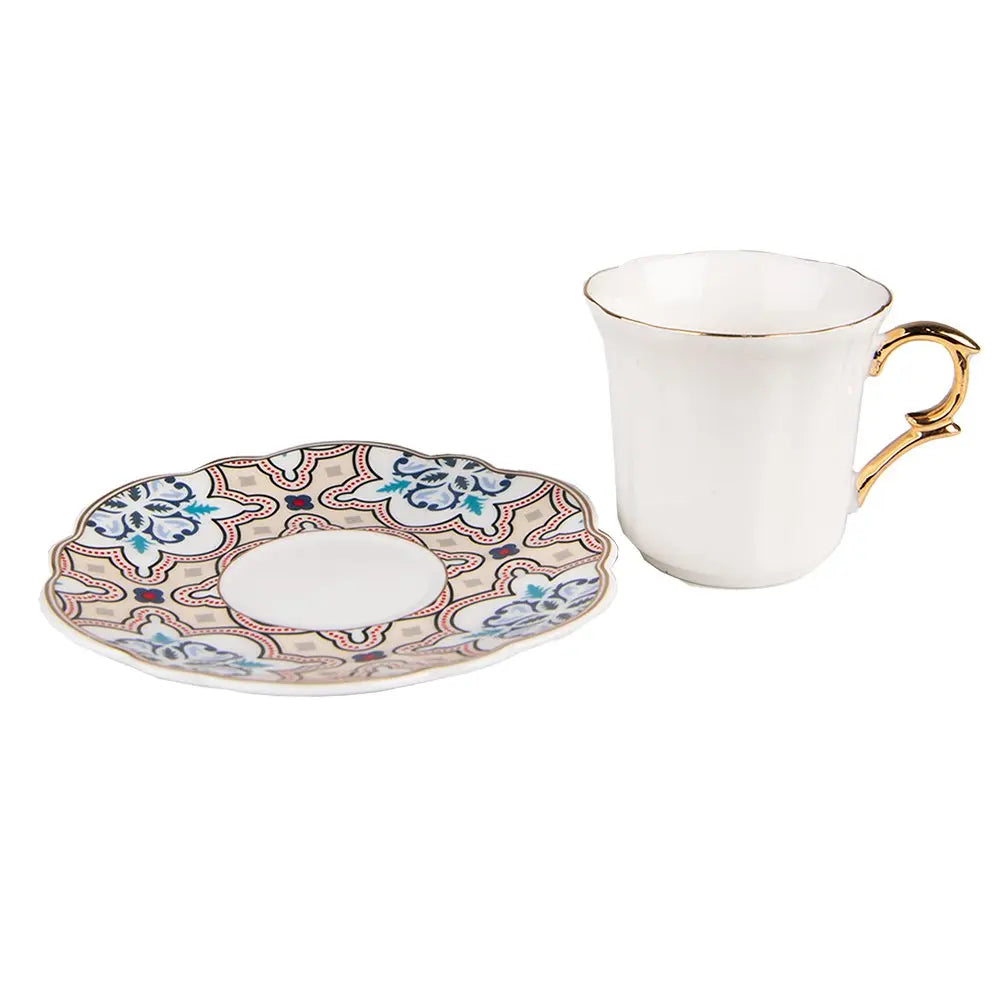 Tasse un schotel 8x6x6 / Ø 12x1 cm / 95 ml Clayre & Eef.