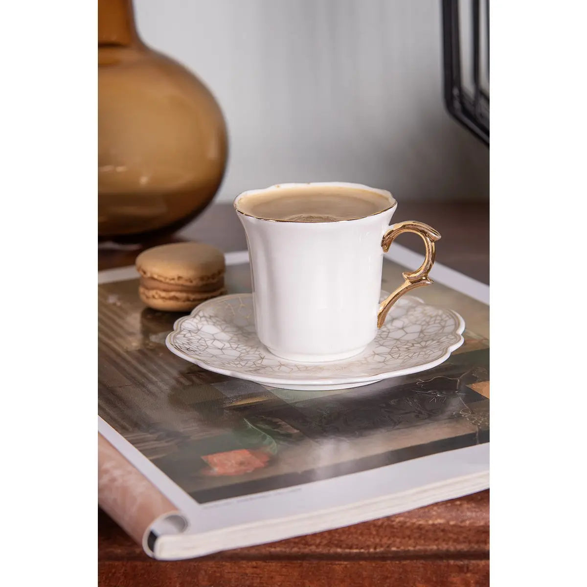Tasse un schotel 8x6x6 / Ø 12x1 cm / 95 ml Clayre & Eef.