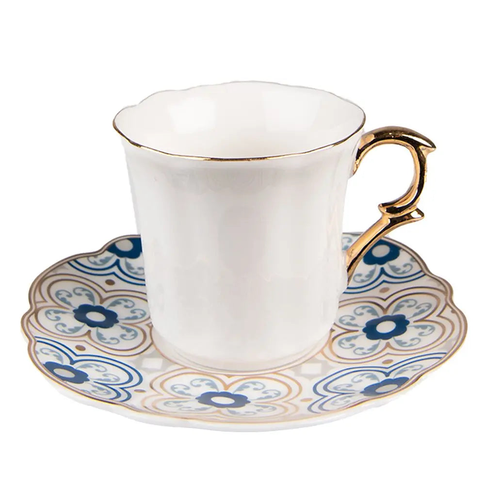 Tasse un schotel 8x6x6 / Ø 12x1 cm / 95 ml Clayre & Eef.