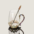 Tasse verre cristal émaillée infusion thé parfumé – Mug artisanal moderne Dropshipman