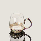 Tasse verre cristal émaillée infusion thé parfumé – Mug artisanal moderne Dropshipman